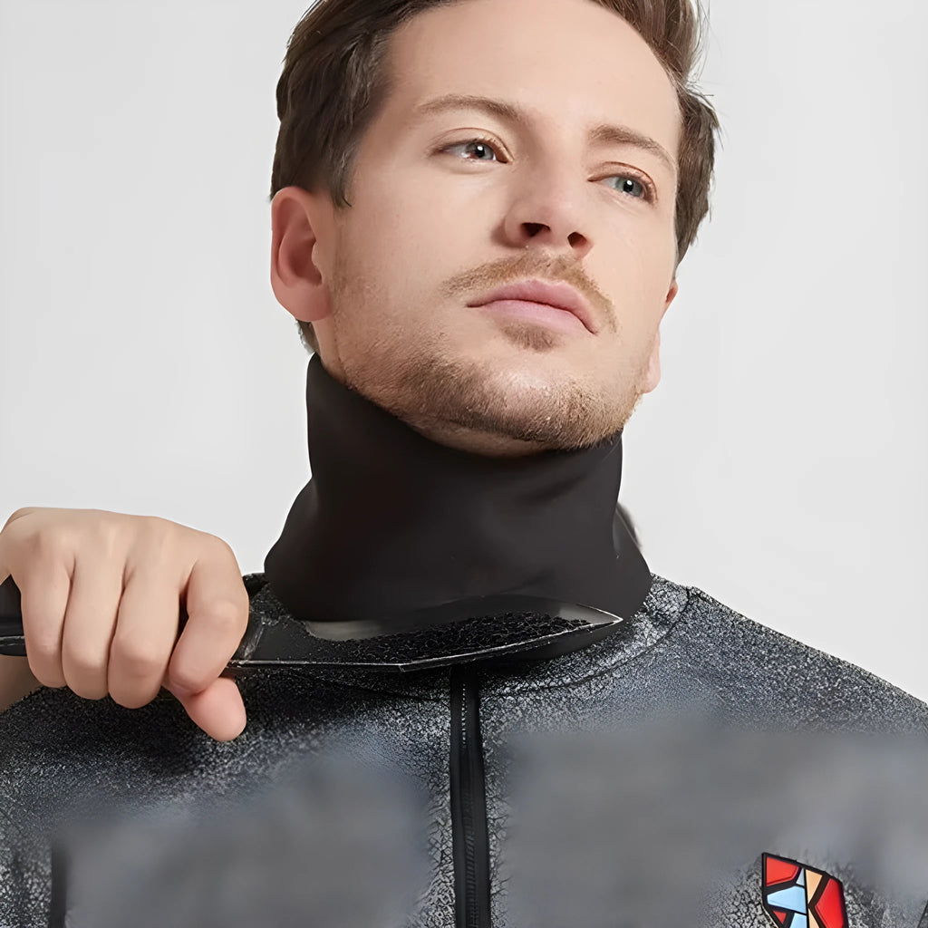 Anti-knife cutting safety neck protection scarf in Black, free size, 150g self-defence accessory