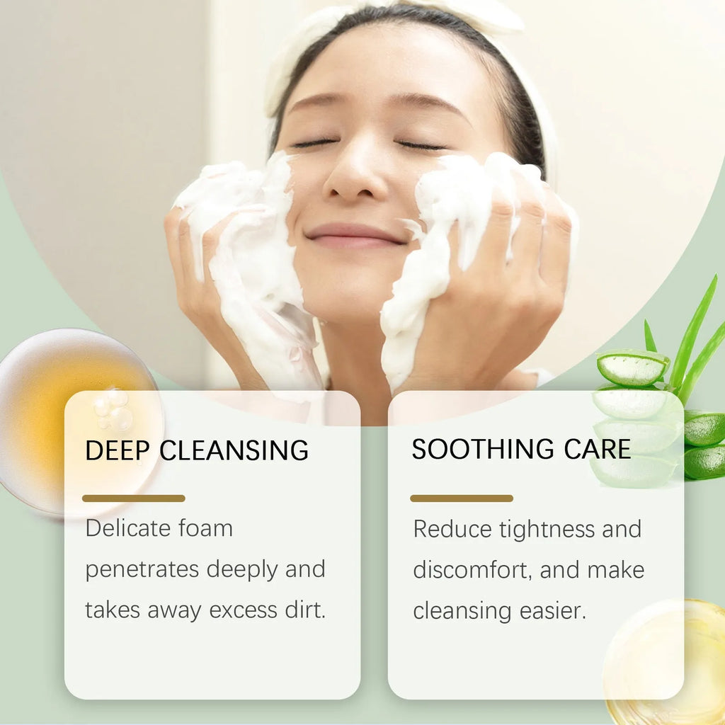 120g tube of Centella Asiatica Soothing Facial Cleanser with botanical extracts.