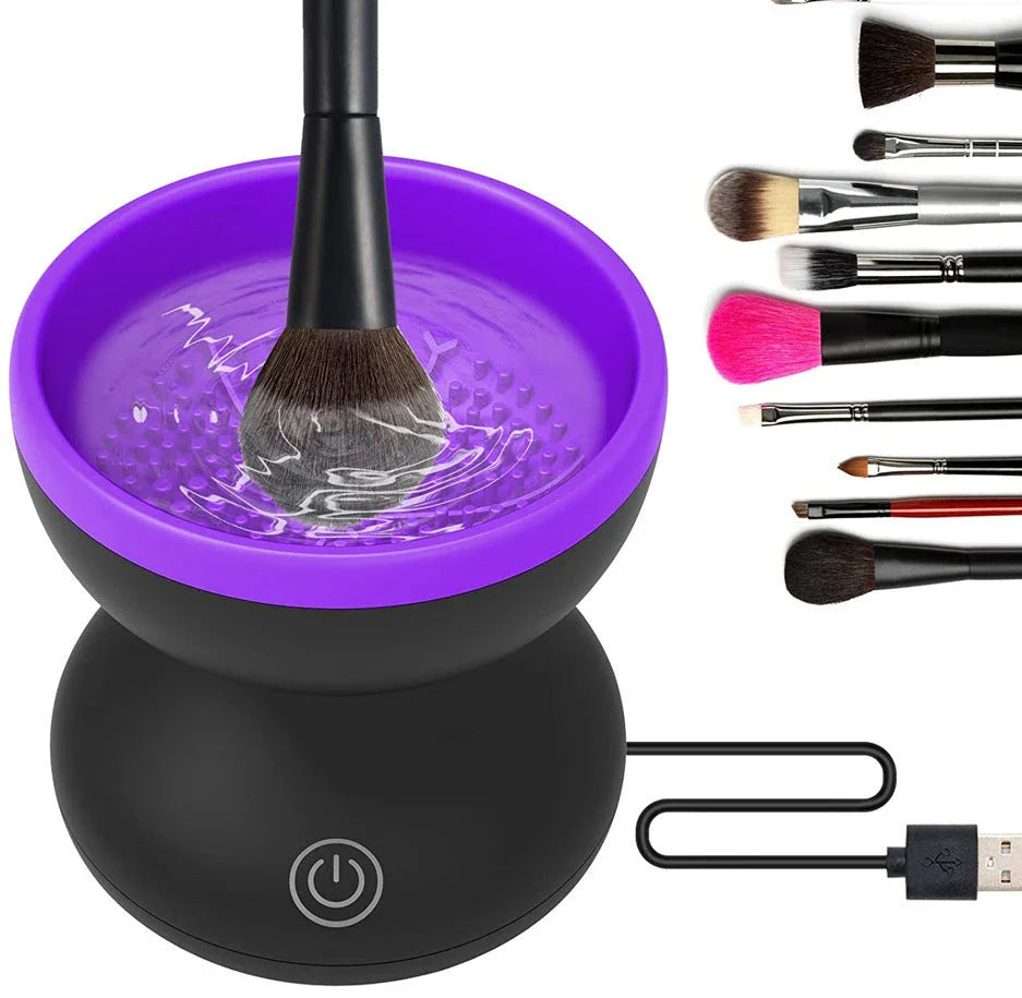 Premium Electric Makeup Brush Cleaner - Portable, Automatic, Versatile for All Brush Types