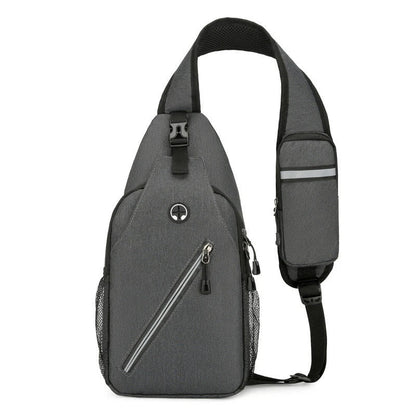 Versatile men's crossbody bag made of durable canvas, featuring multiple pockets and an adjustable strap for on-the-go convenience.