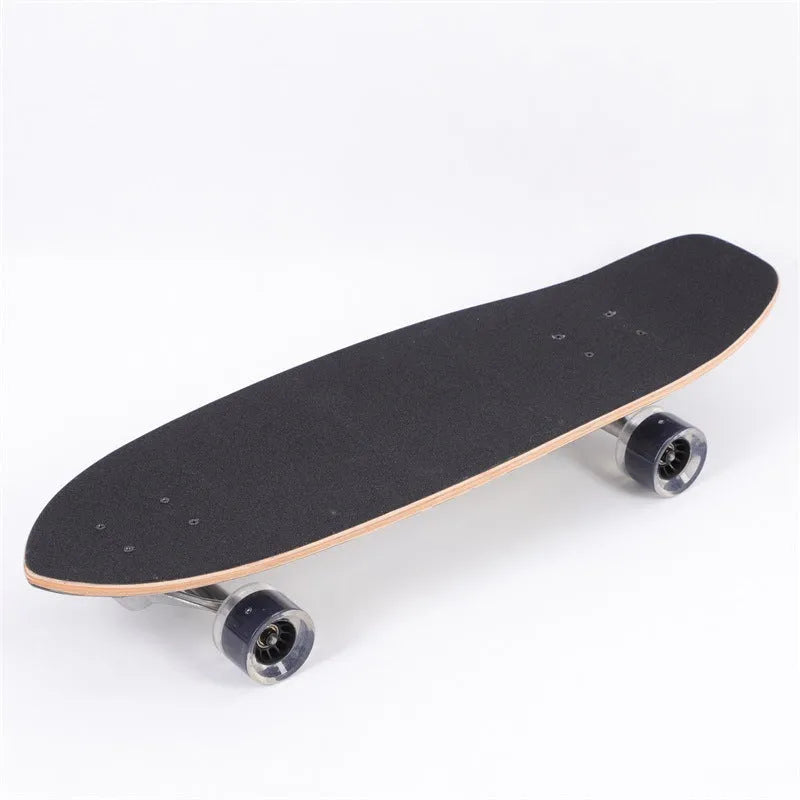White maple wood street scooter deck showing 31-inch length dimensions