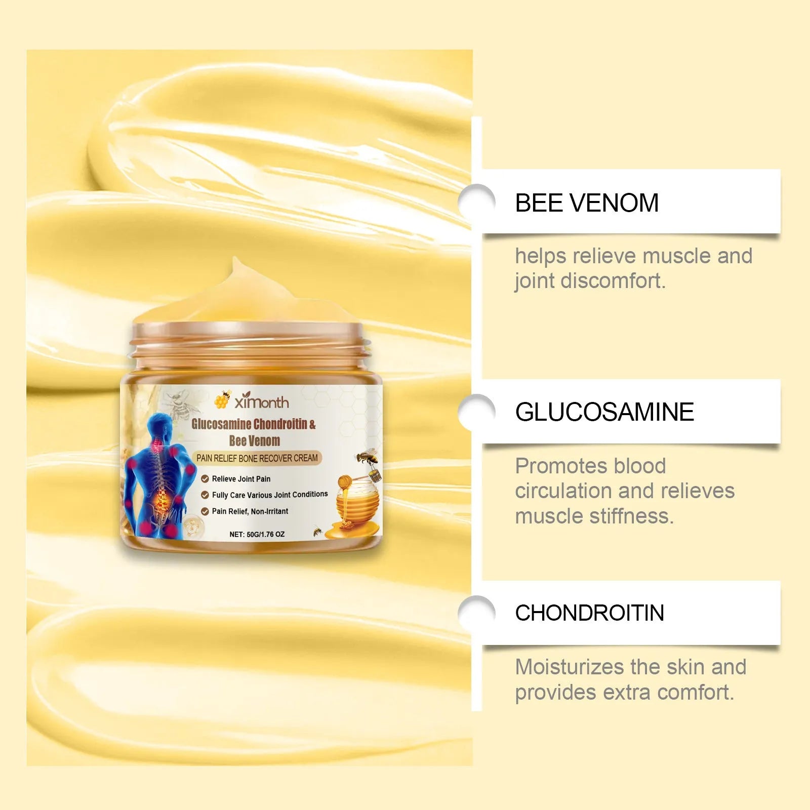 50g tube of Joint Neck Cream with bee venom and chondroitin