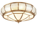 Copper ceiling wall lamp with tri colour light, 35cm diameter, for corridor bedroom balcony