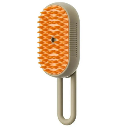 Versatile pet grooming brush with steam and spray function, made with premium ABS and silicone materials for gentle and effective pet hair care