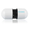 White compact car air purifier deodorizer 75x30x26mm portable 12V for various cars