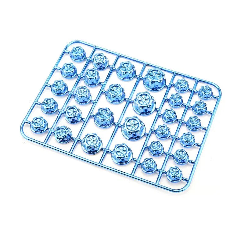 30-piece motorcycle engine screw cap set in eight colours including black, red, gold, blue, silver, green, orange, and purple