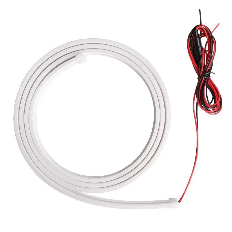 12V car LED start scan streamer light strip in blue, ice blue, red or white, 1.2m to 2.4m, universal fit