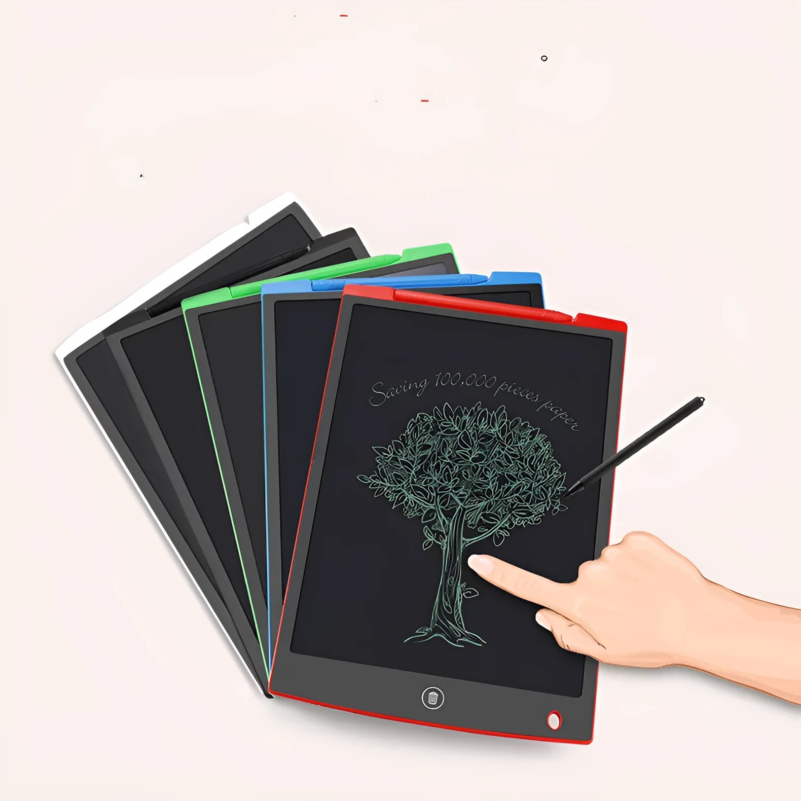 LCD electronic handwriting board for children with stylus pen in four colour options