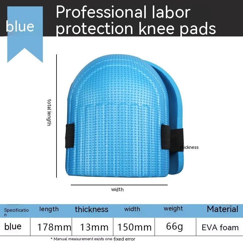 A pair of thick EVA foam kneepads for auto repair and construction work.