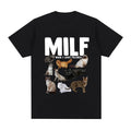 Geometric pattern cat lovers graphic printed on a short sleeve cotton t-shirt.