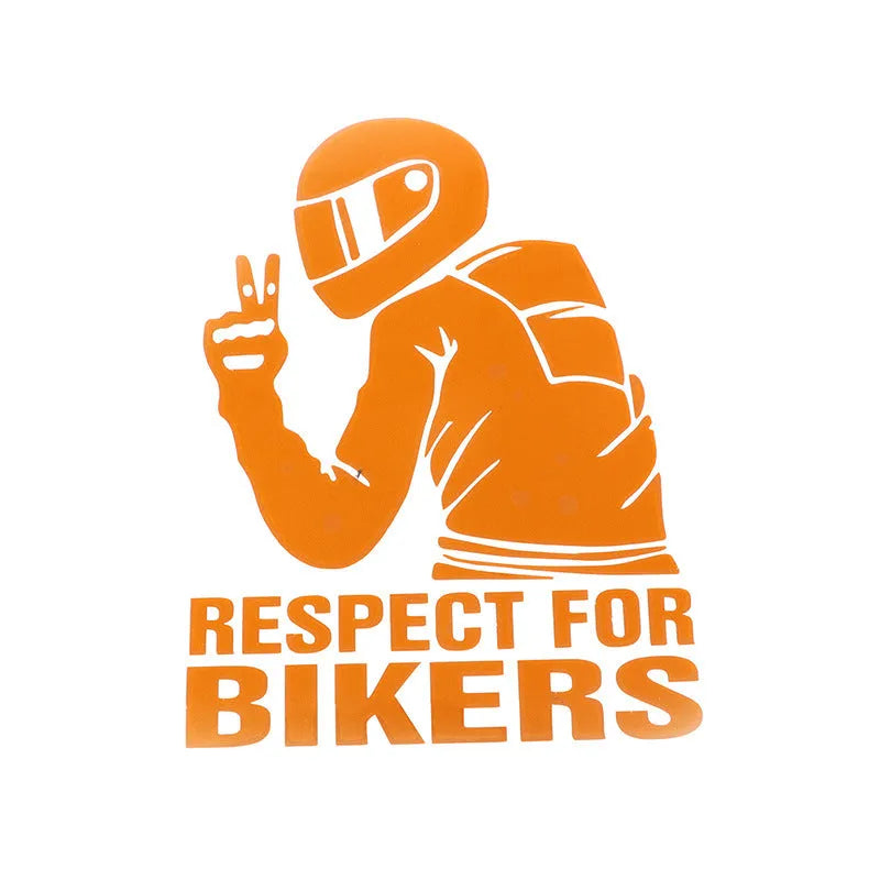 Reflective vinyl motorcycle sticker decal in 3D carbon fibre finish, 15cm by 11cm.
