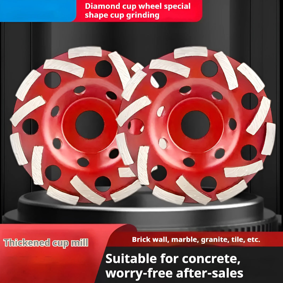 5-inch 125mm diamond bowl grinding plate for concrete, marble, and granite stone processing