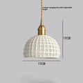 All-copper single-head Nordic pendant light with brass and ceramic finish for bedroom dining room 220V