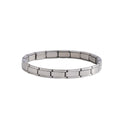 Geometric stainless steel bracelet unisex ring style in four colours steel full gold half gold edge gold