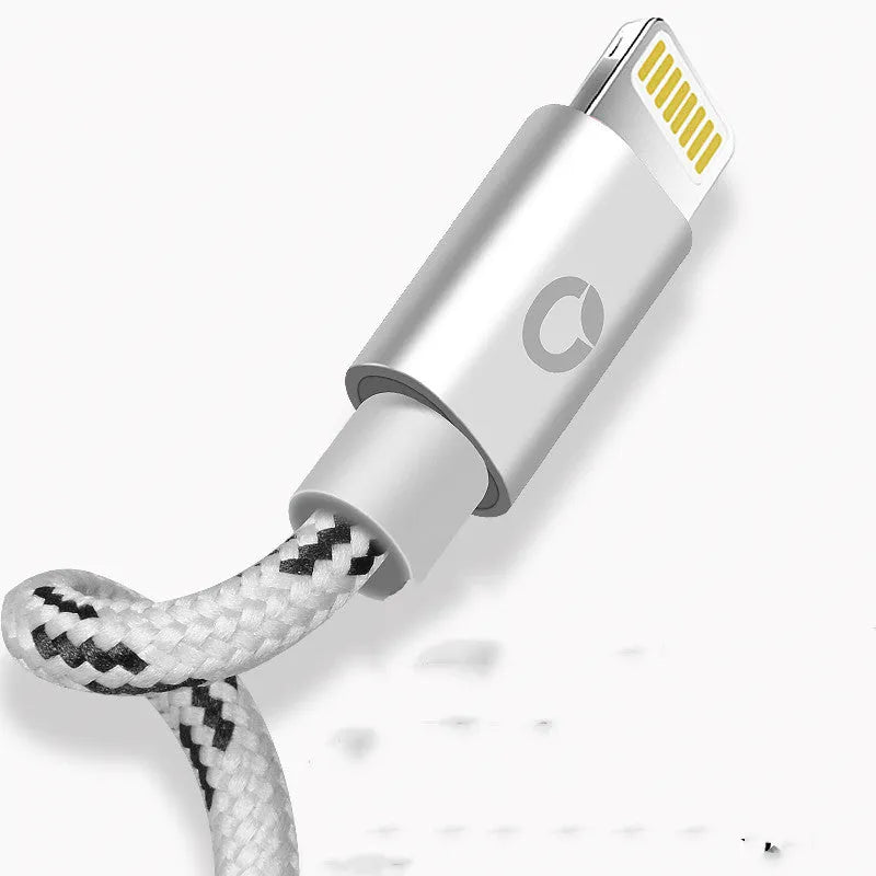 Apple MFI certified Lightning charging cable in grey or silver colour, 1 metre length