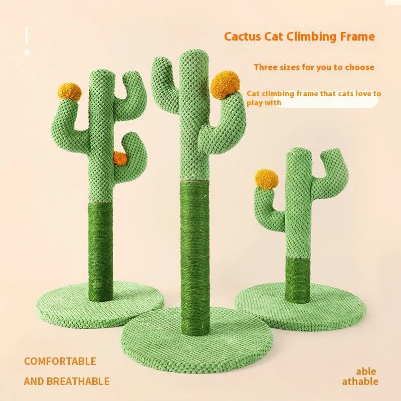 Masson cactus design cat scratch board and coconut tree scratching pole made from cotton rope