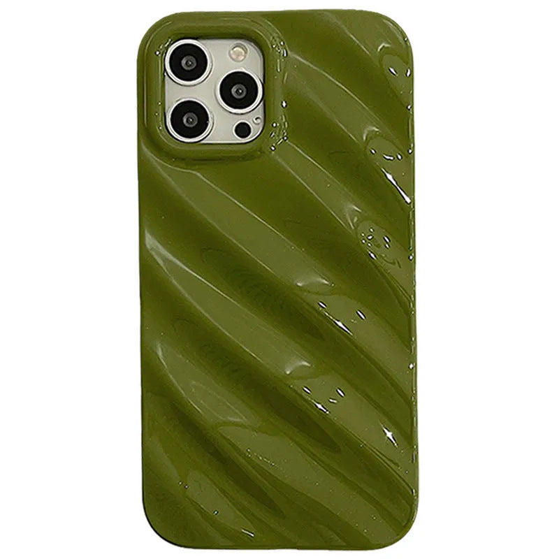 Nordic style silicone iPhone case with laser electroplated finish in black colour