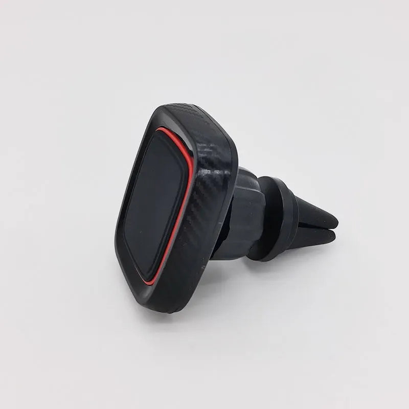 Black car air vent phone mount with long brush holder arm for smartphone navigation