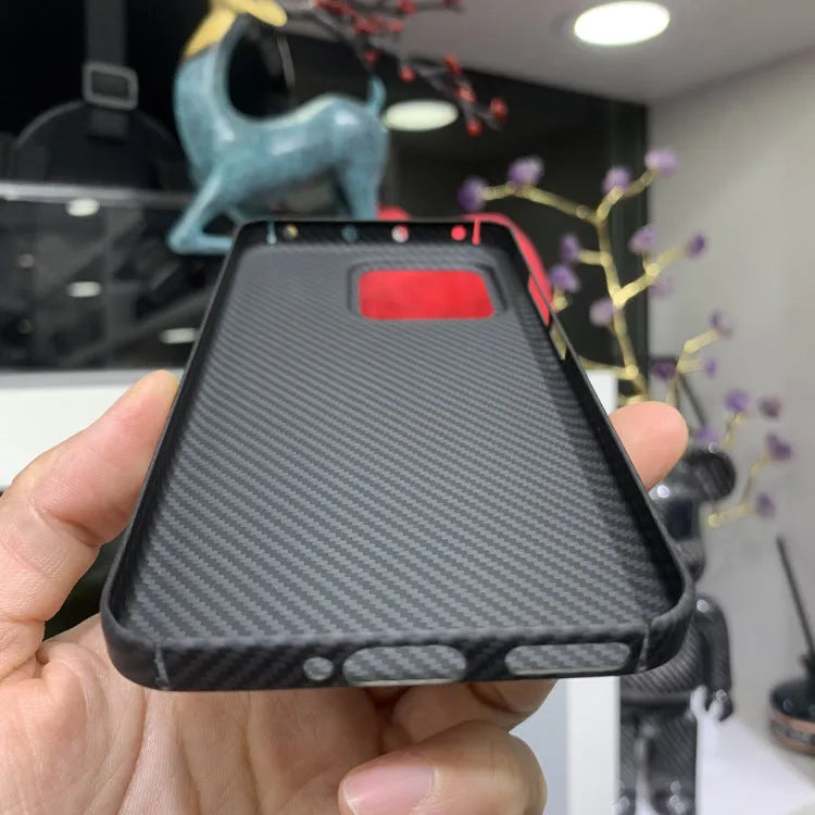 Ultra-thin 600D aramid fiber hard phone case for Xiaomi 13 and 13 Pro in matte black, bright black, or bright silver.