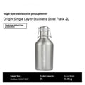 Large capacity stainless steel thermal pot with optional double-layer insulation for outdoor hydration