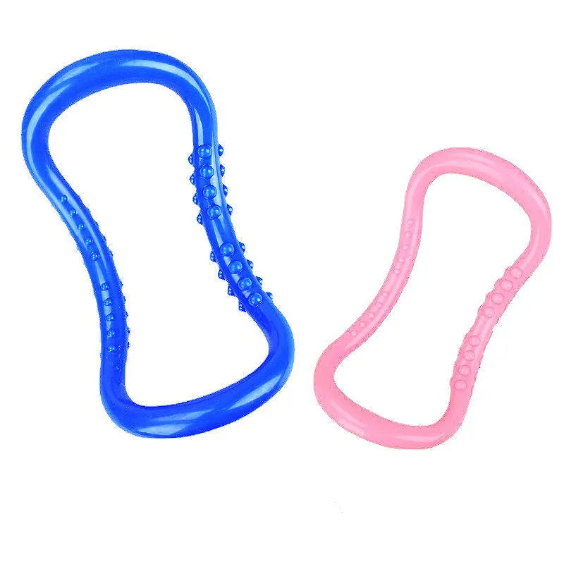 PP yoga stretching ring in blue, pink, or purple colour options