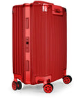Aluminium magnesium alloy luggage case with stripe pattern in multiple sizes and colours