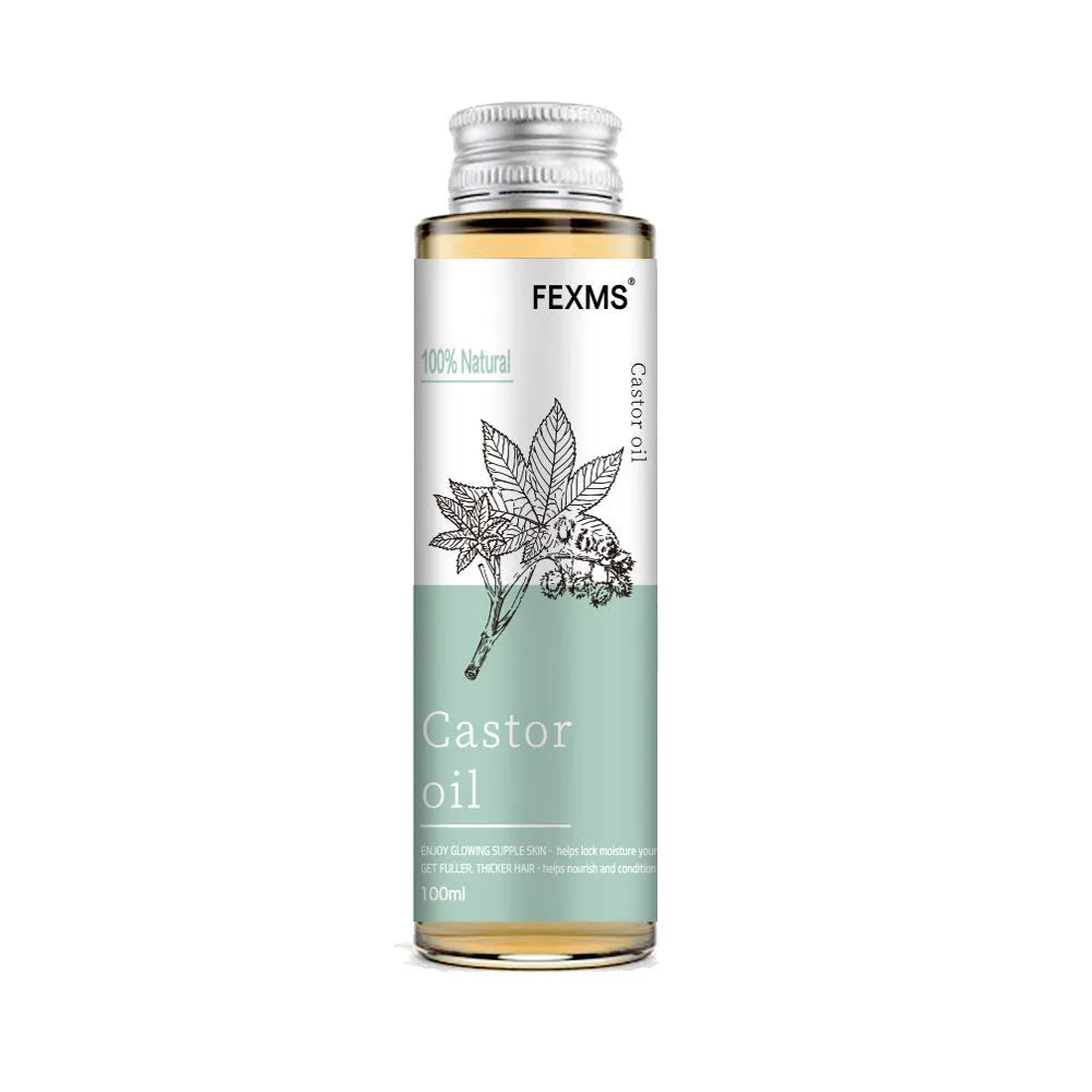 100ml leave-in conditioner oil with argan, castor, jojoba, and coconut oils in a clear bottle
