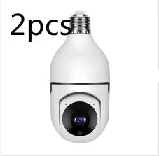 Alexa-enabled 1080P WiFi bulb camera with smooth pan and tilt, night vision, and voice control features