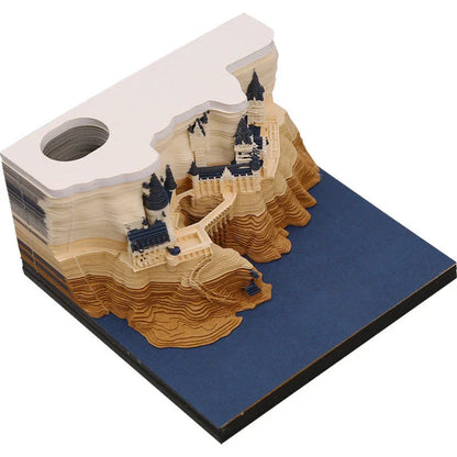 Stunning 3D Christmas Tree Desk Calendar with Memo Notes and Tear-Off Stickers