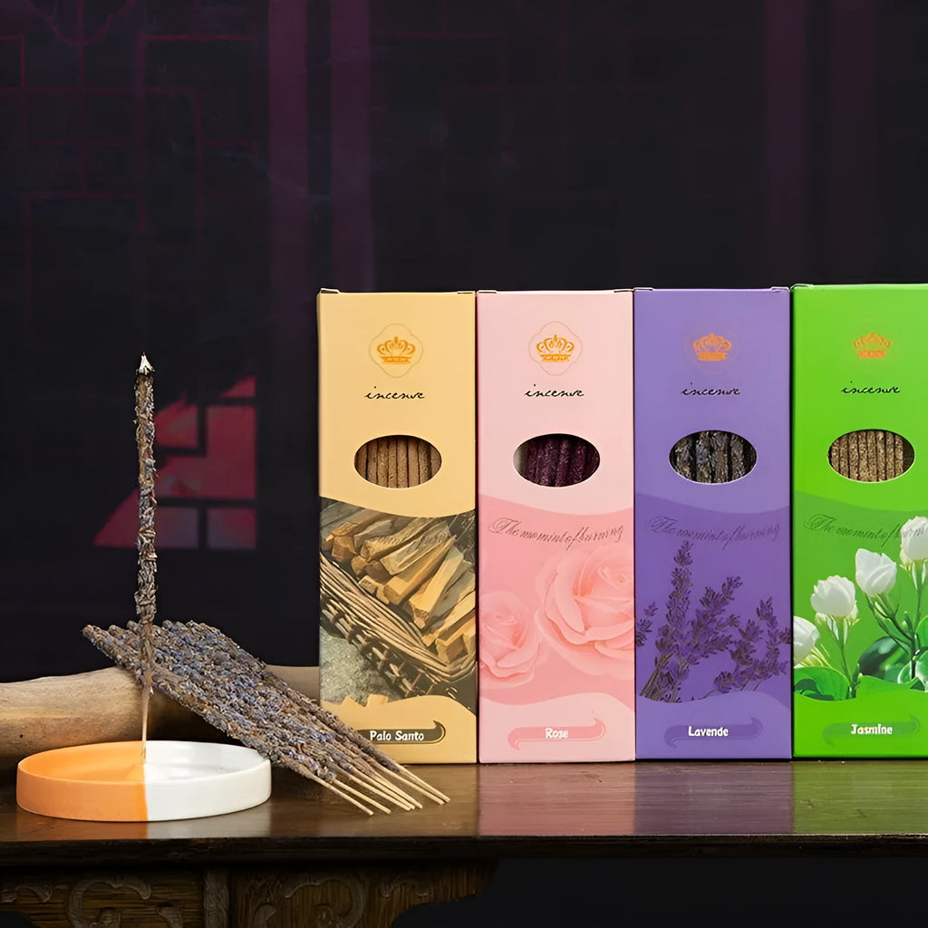Argentina handmade stick incense set showing 10 pieces with storage box and eight scent varieties