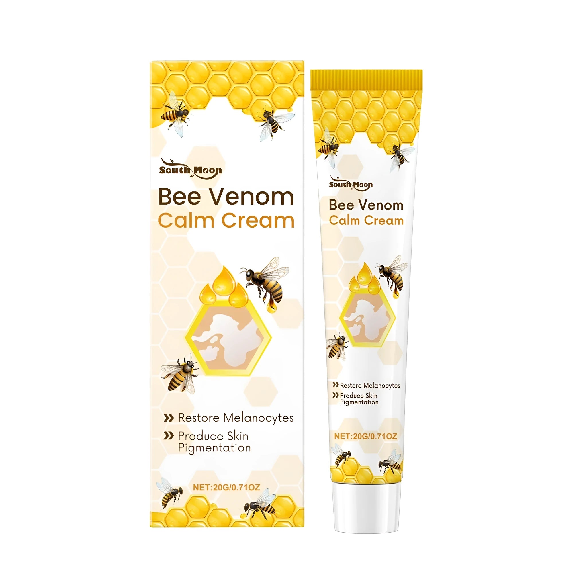 20g tub of white spot relief cream with bee venom and botanical extracts for skin treatment