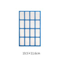 Handwritten label stickers in white German colour with grid designs and adhesive backing