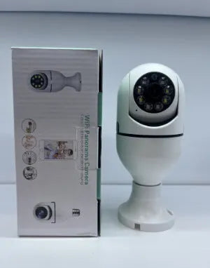Wireless bulb security camera with 1080p and full colour night vision for indoor outdoor use