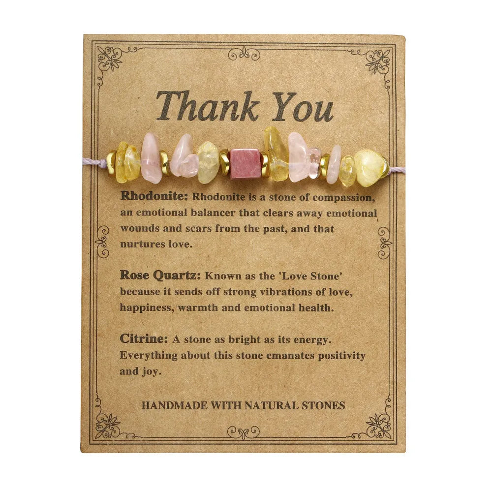 Women's geometric beaded stone bracelet in a fashion OL style, showing handcrafted detail.