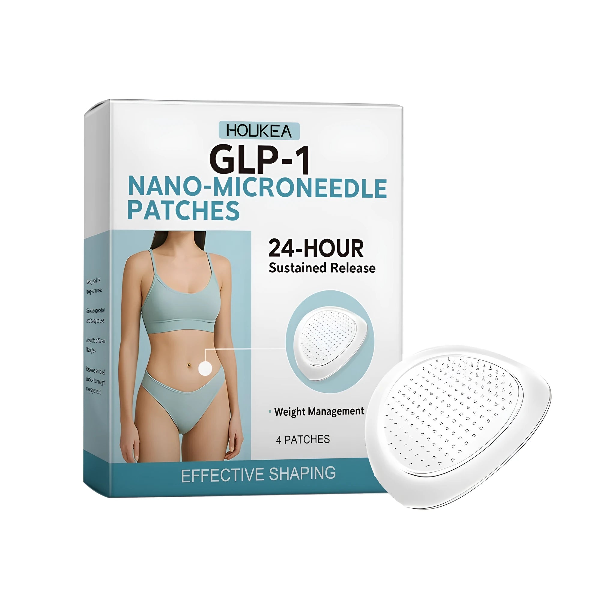 Four nano-microneedle facial skincare patches with acetyl hexapeptide-8 and cinnamon ingredients