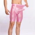 Men's plus size shiny silky sports shorts in nylon fabric available in multiple colours