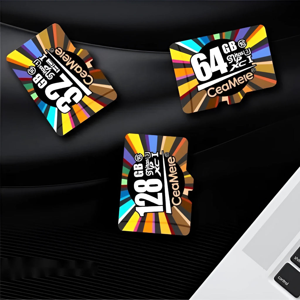 Micro SD memory card Class 10 with 10MB/s read write speed, available in 8GB to 256GB capacities for smartphones, tablets, and dash cams