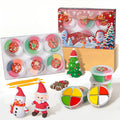 Christmas themed coloured clay set made from resin for children aged 4-6, listed as coloured clay