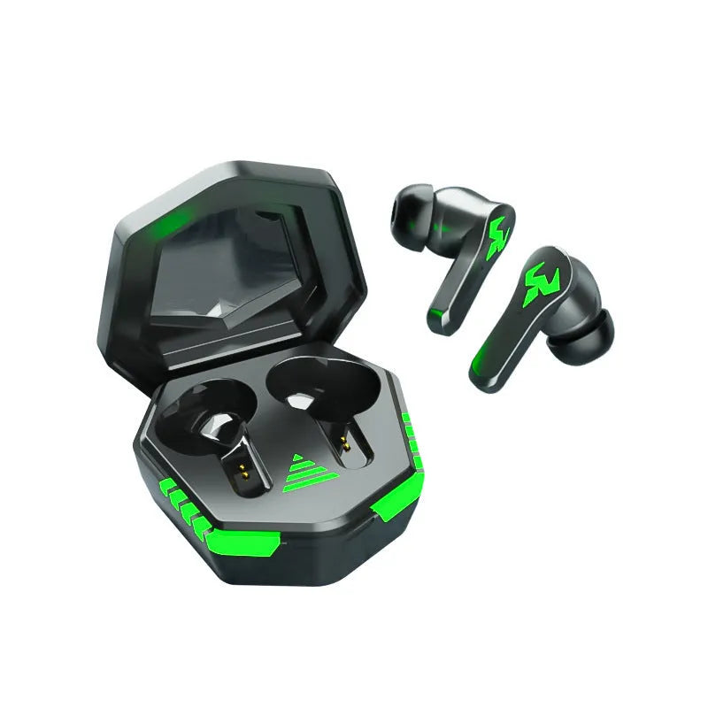 N35 Black wireless Bluetooth sports earphones with in-ear design and digital display