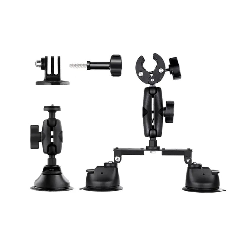 Suction cup bracket with 1.2m extension rod for Insta360 camera mounted on car roof