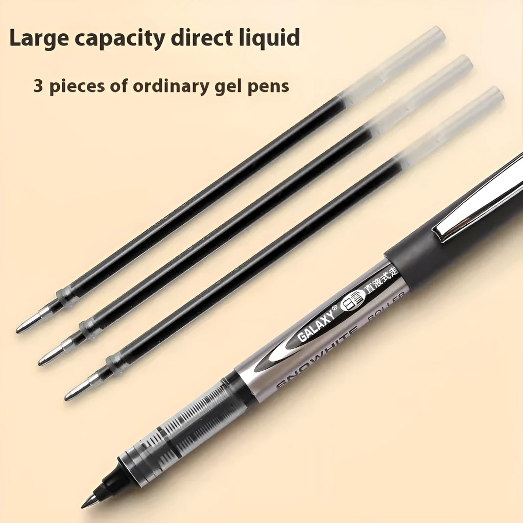 0.5mm water-based quick-drying ballpoint pen with plastic barrel in black, blue, ink blue and red colour options