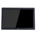 Black 17 inch digital photo frame with 1440x900 display, SD MMC card slot, USB port and remote control