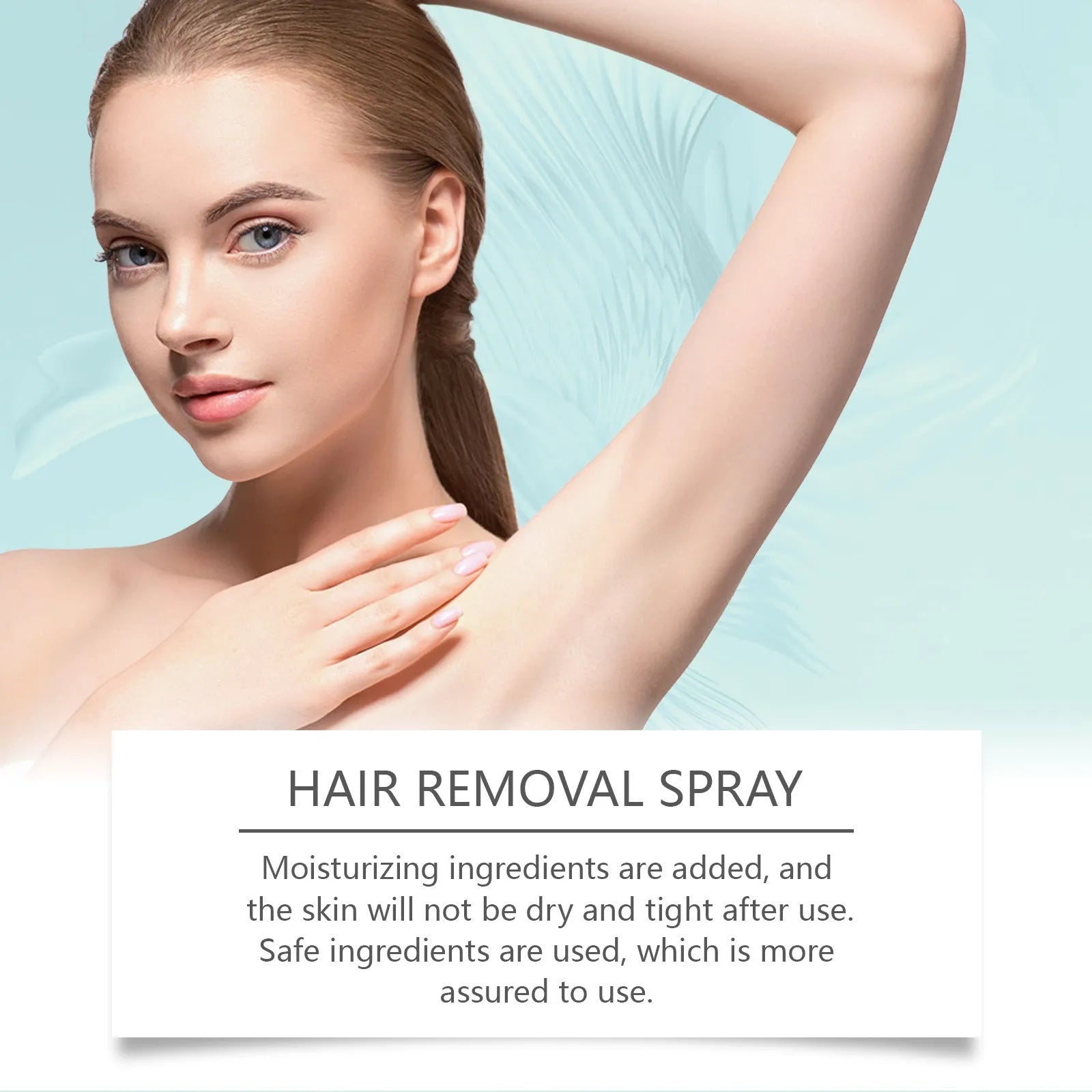 30ml bottle of silky moisturising hair removal spray with spray nozzle