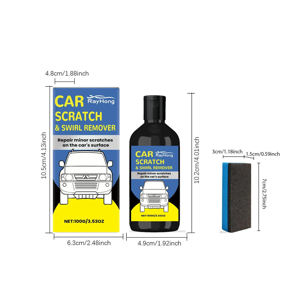 RAYHONG car scratch care cream 100g tube with sponge for car paint scratch and swirl removal