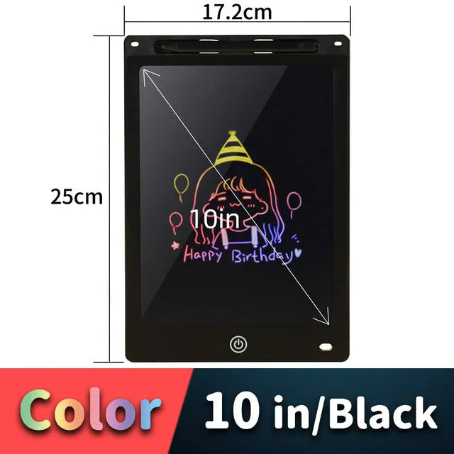LCD drawing tablet for children with stylus in multiple sizes and colours