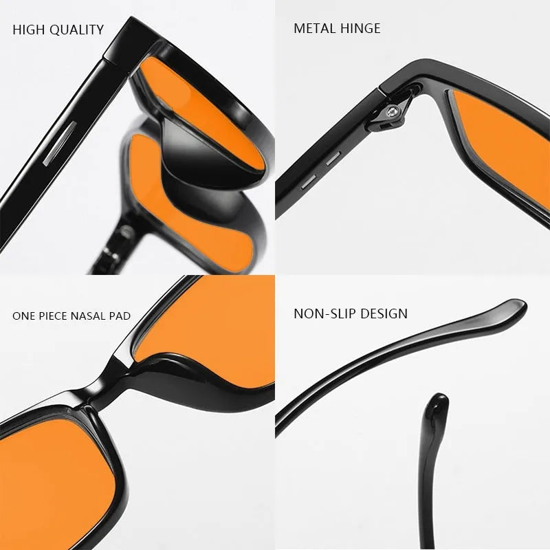 Orange lens anti-blue light glasses with full rim frame in colour options C1, C2, C3, C4