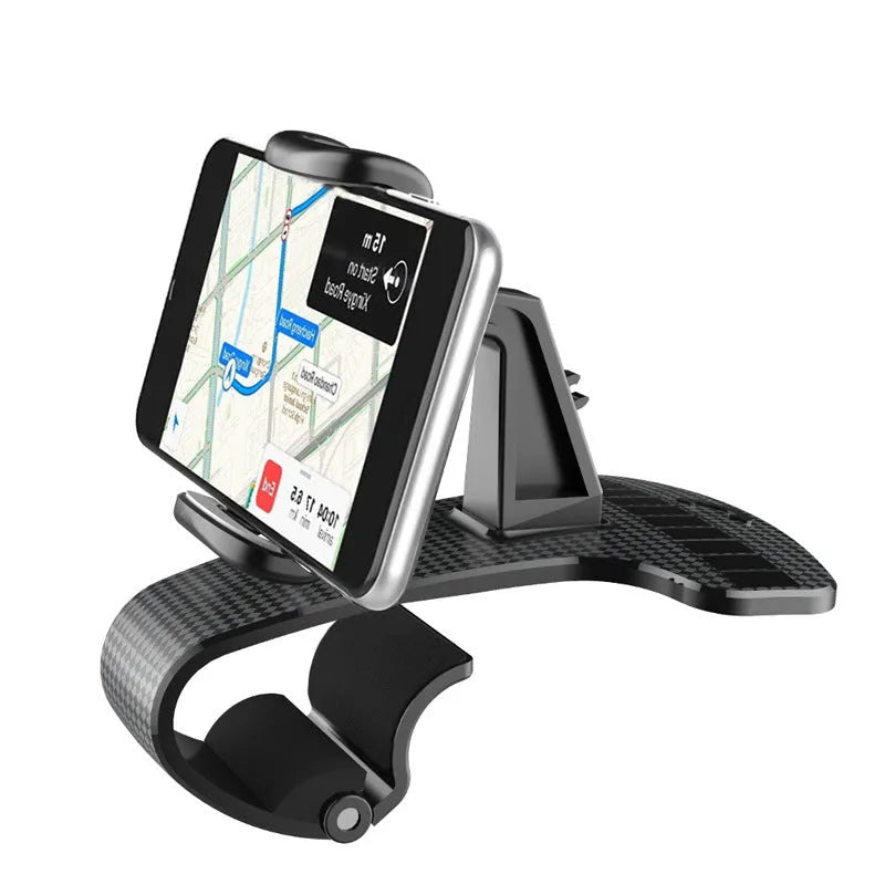 Snap-on plastic car phone holder clip for dashboard mounting
