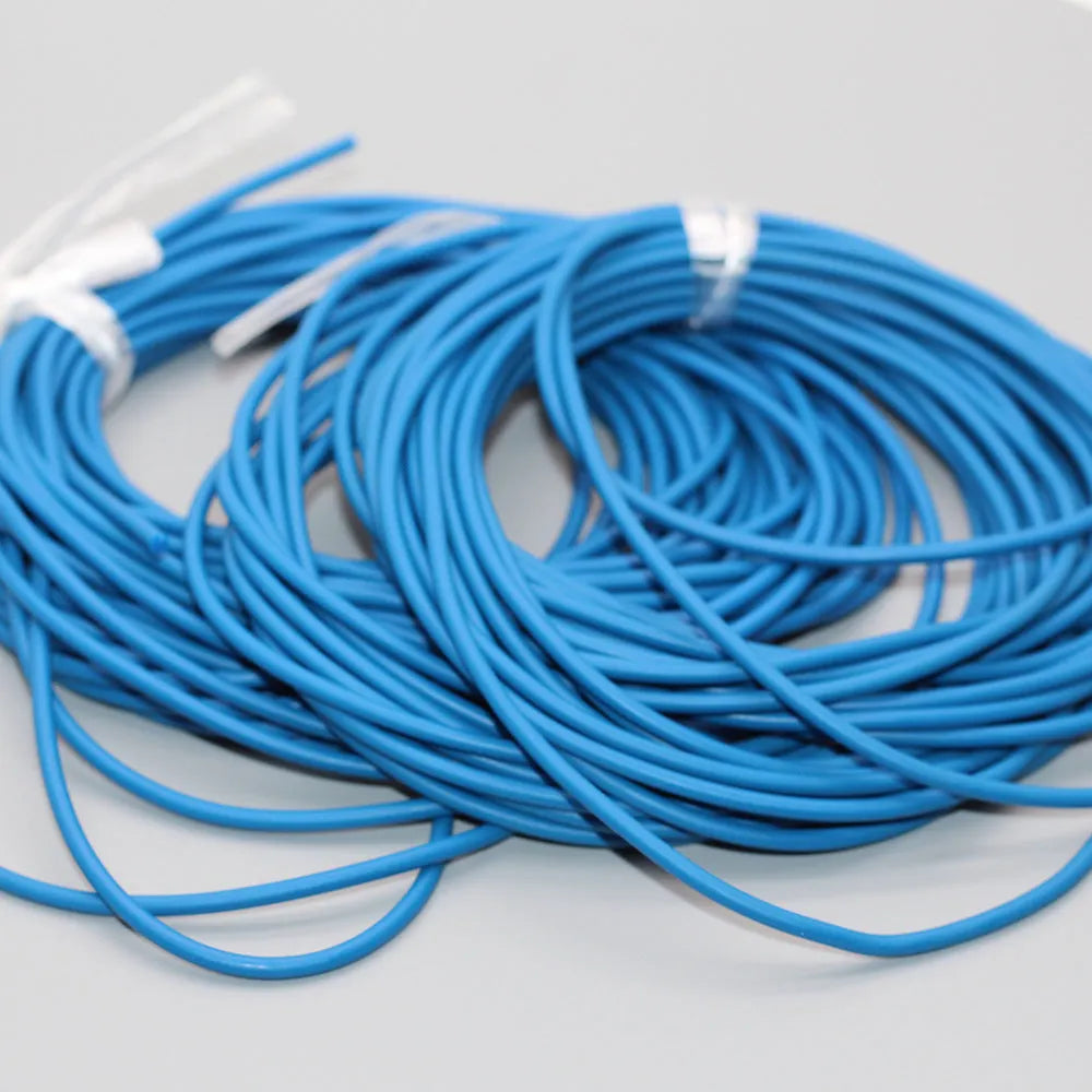 Solid fluorescent latex rubber tube 2mm to 8mm round band in red apricot green blue orange pink black