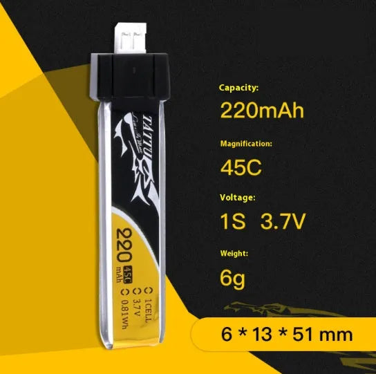 Tattu 450mAh 75C 14.8V soft bag lithium battery with XT30 connector for FPV drone