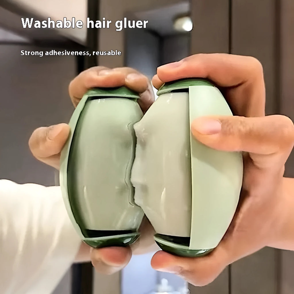 Washable hair collector roller in green or white, plastic sticky hair remover for home use